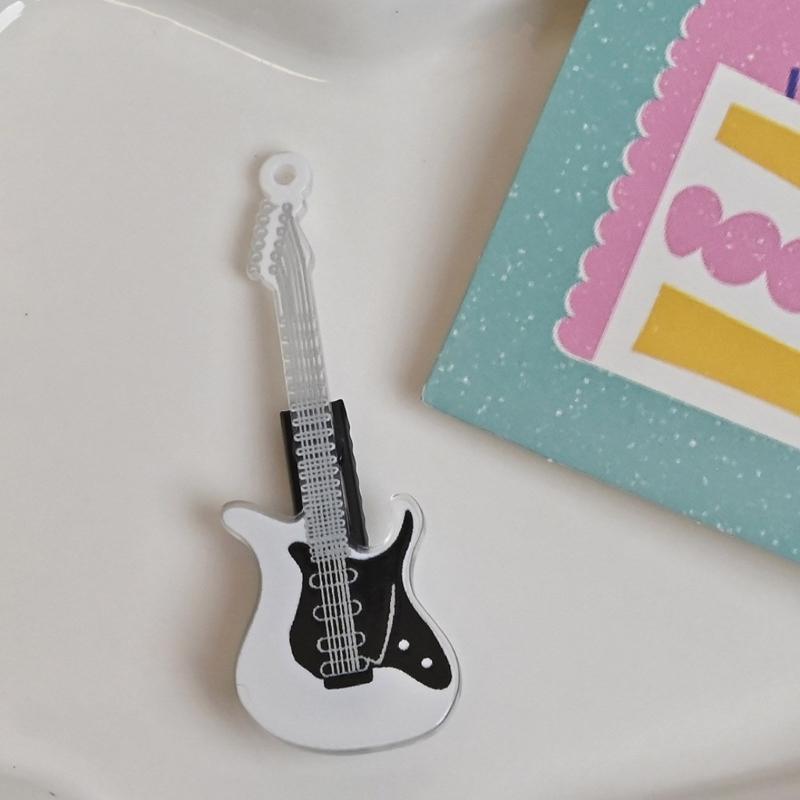 Gitara basowa Elegancka lata 2000 Boczny klips Klips do włosów gitarowych Bas Kreatywny Nowość Gitara Instrument muzyczny Balletcore