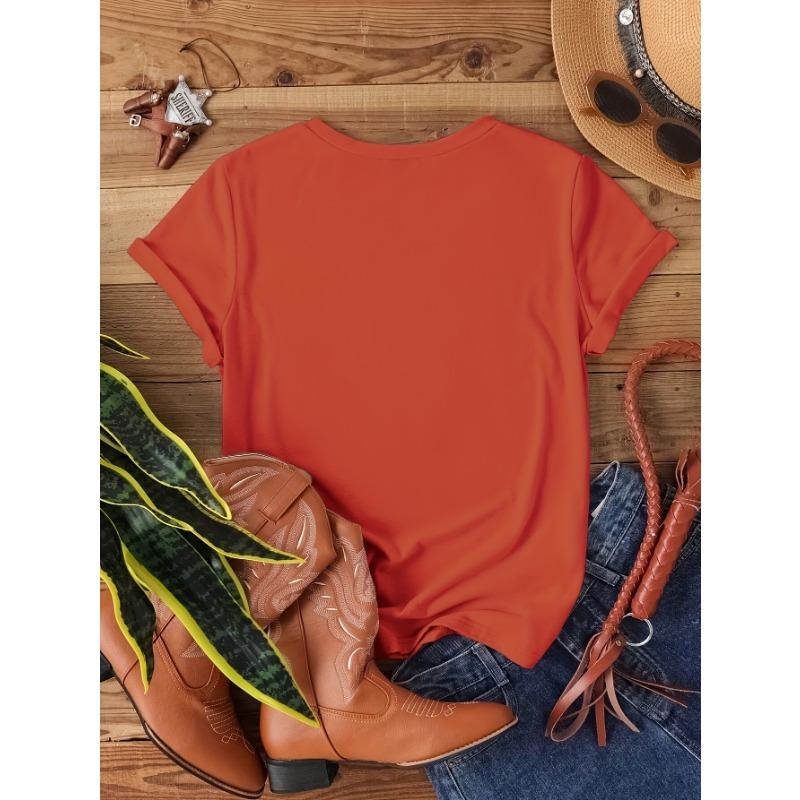 Watercolor Floral Women's Tee - Colorful Poppy Graphic, Artistic Casual Top