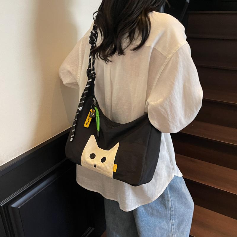 Cute Abstract Style Hand-carry Small Bag, Portable Crossbody Bag, Large Capacity Bag