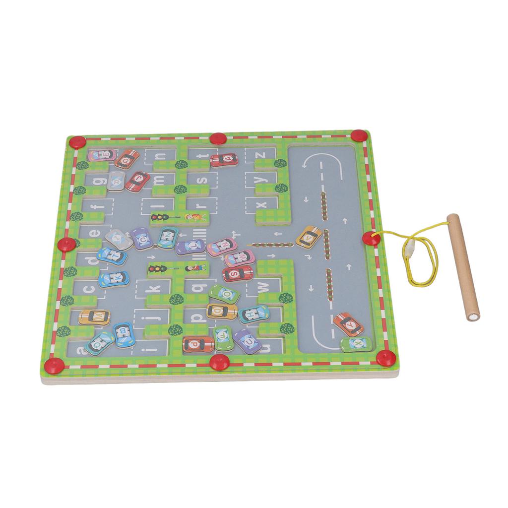 Wooden Letter Matching Game Interactive Fine Motions Development Educational Magnet Puzzle Game