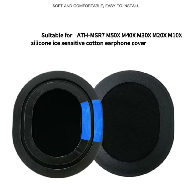 Soft and Breathable Ear Pads for ATH-MSR7 M50X M40X M30X M20X M10X Headphone Cooling Gel Earmuffs Enhancing Sound
