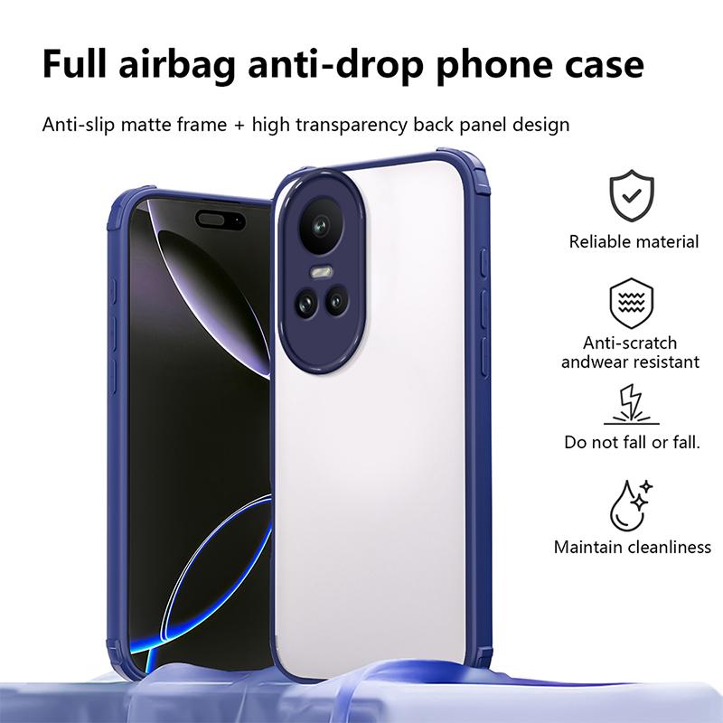 New Style Military Grade Shockproof Case For OPPO Reno 7Z 8Z Reno 10 Pro Reno 11 Pro Transparent Rugged Protector Cover Reno 11F