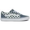 Vans Ward Active Casual Low Top Skate Shoes Women Sneaker Blue White Checkered VN0A5EMBRV2