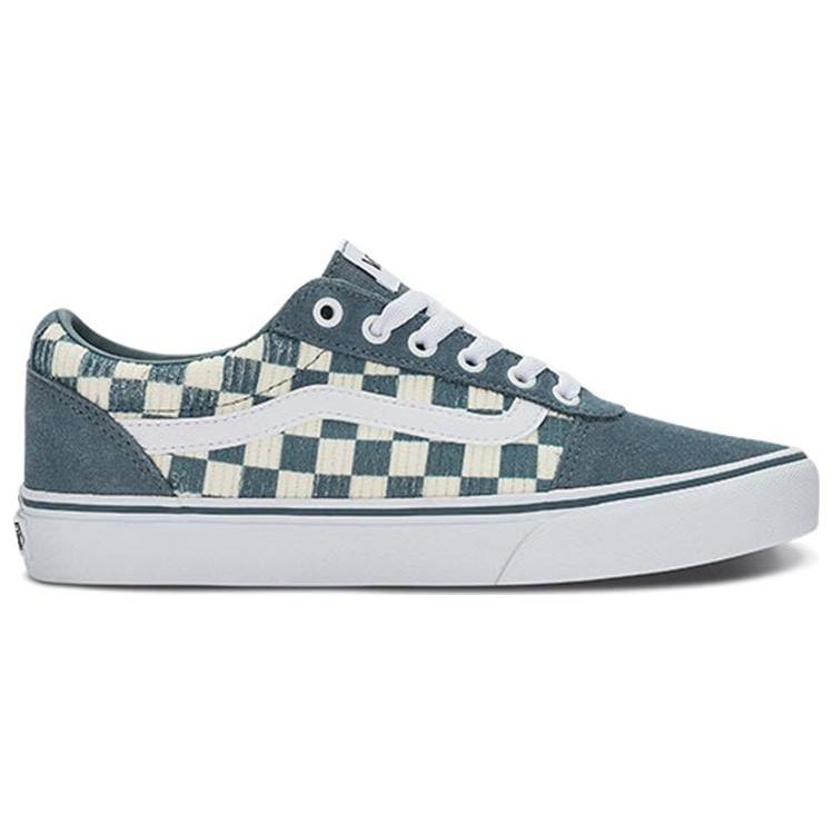 Vans Ward Active Casual Low Top Skate Shoes Women Sneaker Blue White Checkered VN0A5EMBRV2
