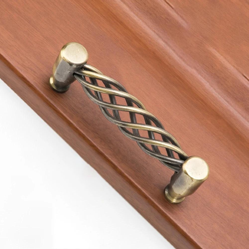 Antique Bronze Birdcage Home Hardware Cupboard Wardrobe Handle Pull Drawer Knobs Door Knob Furniture Handles Cabinet Pullers