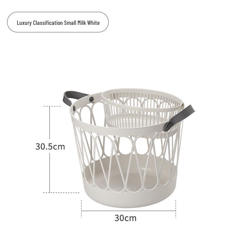 Movable Laundry Basket for Dirty Clothes - Household Bathroom Hamper