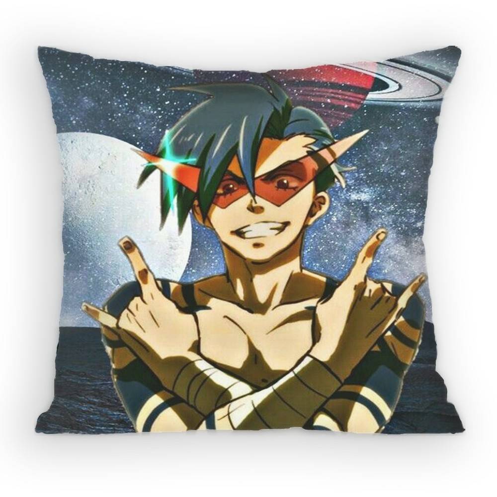 Gurren Lagann Kamina Pillow Case Anti-dustmite Pillowcase Invisible zipper silky Sofa cushion cover for bedroom