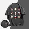 2026 Summer HelloKitty Cartoon Graphic Tee Casual Short Sleeve Cotton Tops for Adults Kids Lovely Kawaii Streetwear Style