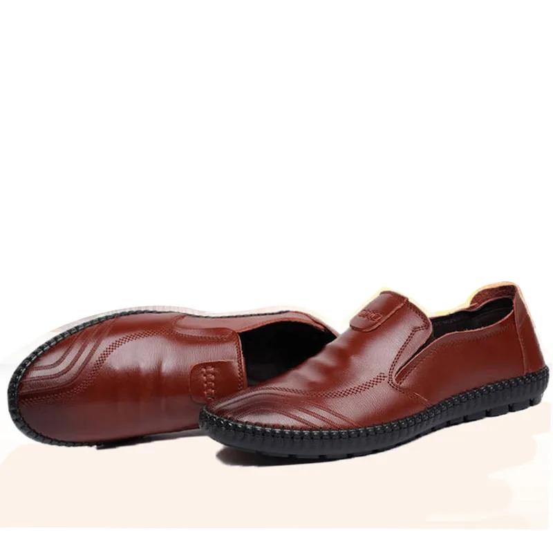 Men Casual Loafers Comfortable Lightweigh Walking Footwear  Breathable Slip on Male Leather Shoes Jogging Sports Shoes