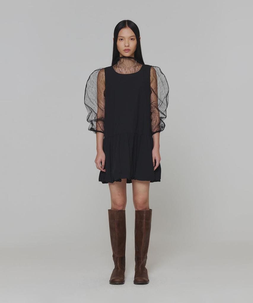 Amomento Volume Mini Dress_Black