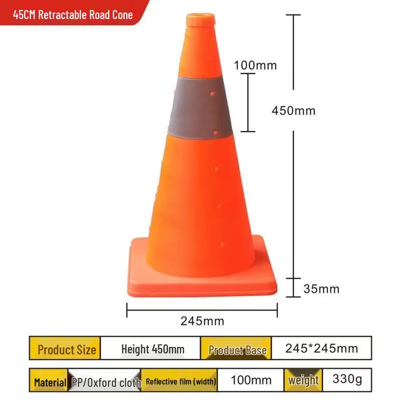 OIMG Folding Telescopic Traffic Cone