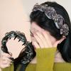 Wholesale Fashion Daily Headbands High Quality Non-slip Hair Hoop Luxury Designer Rhinestone Padded Headbands