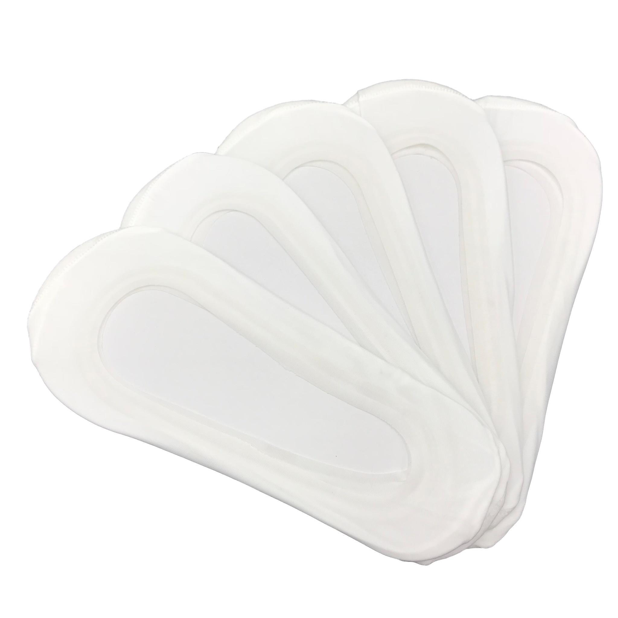 

DauStage Невидимые носки-следки, круглые женские носки, 360° нескользящие, цветные, носки, 5 пар (Белый тип)