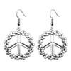 Drop & Dangle Earring OM Peace Tag Chinese Minimalist Jewelry ComponentsEarring Size 18x19mm QE016
