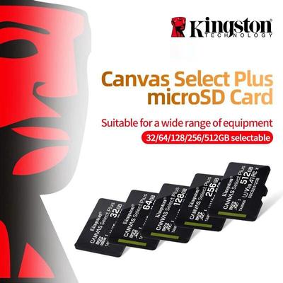 Kingston Karta Micro SD 128G 100MB/s Karta pamięci Class10 Karta pamięci SD 128GB/64GB/256GB Karta Flash SD/TF 512G/256G microSD do telefonu