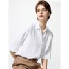 Uniqlo Rayon Skipper Collar Blouse  7 8 Sleeve 