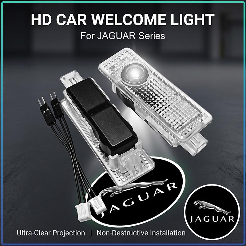 2 Peças de Luz Projetora de Sombra Fantasma para Porta de Carro LED Lâmpada de Logo de Boas-Vindas Automática Sem Fio Para Jaguar XF XE XJ F-Pace X-Type S-Type F-Type E-Pace I-PACE XK