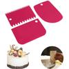 3PCS/Lot Dough Cake Cutter Slicer Spatula for Cake Cream Scraper Pasty Cutters Scraper Irregular Teeth Edge DIY Smoother