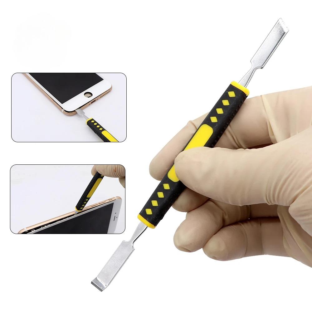 6 In 1 Metal Crowbar 6-Piece Set Small Metal Spudger Pry Opening Repair Tools Kit for Mobile Phone Metal Crowbar Pry Tools