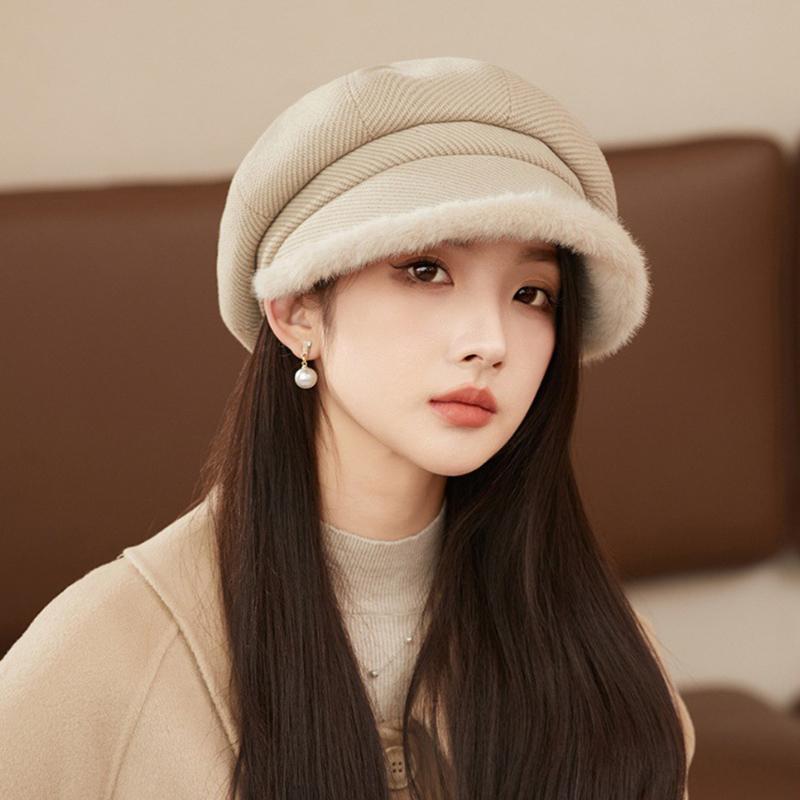 

Женская зимняя бархатная кепка Newsboy, берет, козырек, кепка-каска