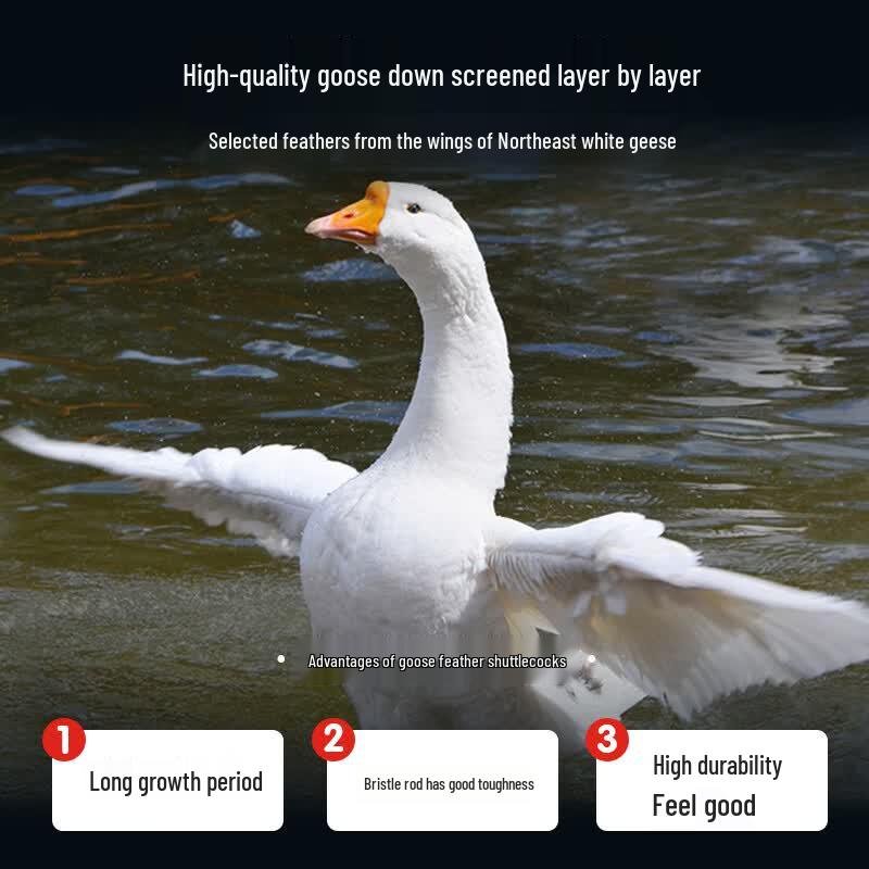 Lingmei F1 Goose Feather Badminton Shuttlecocks