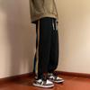 Rainbow-Striped Side Sweatpants Spring and Autumn Side Rainbow Bar Elastic Waist Patchwork Sweatpants