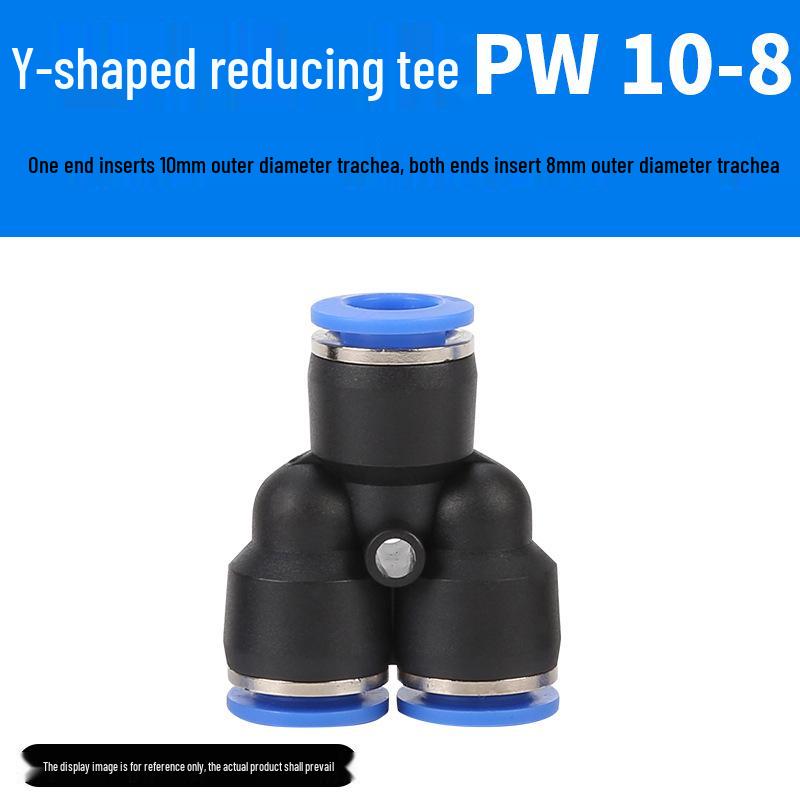 Pneumatic Reducing Y-Type Quick-Insert Plastic Air Hose Connector (PY-4-16)