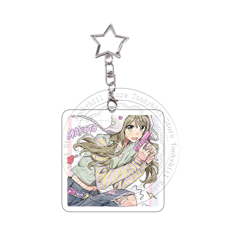 10Pcs Senpai Is An Otokonoko Anime Acrylic Keychains Decoration Keyring Cute Character Keyrings Pendant Decor Gift for Fans