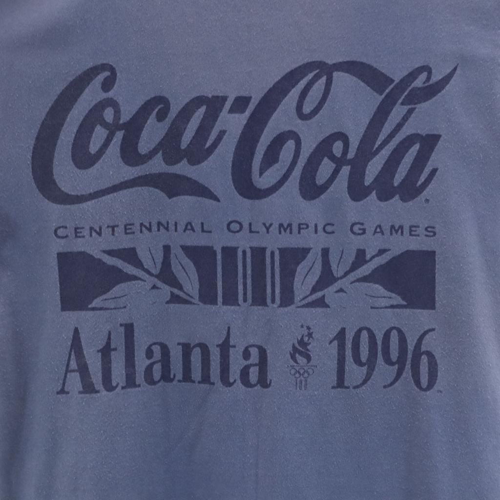 CocaCola Anii '90 Jocurile Olimpice Atlanta 1996 Tricou Vechi cu Mânecă Scurtă S Albastru Bărbați Folosit