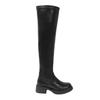 Miso Womens/Ladies Synthetic Leather Low Block Heel Thigh-High Boots