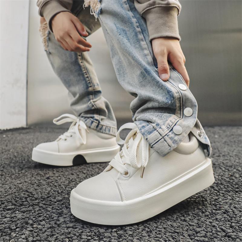Men's shoes 2024 new winter casual sports board shoes men's trend versatile high sense platform white tide shoes