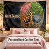 Tree of Life (211) Theme Wall Tapestry Customized With Name Text Personalized Hanging Tapestry For Bedroom Living Room Decor