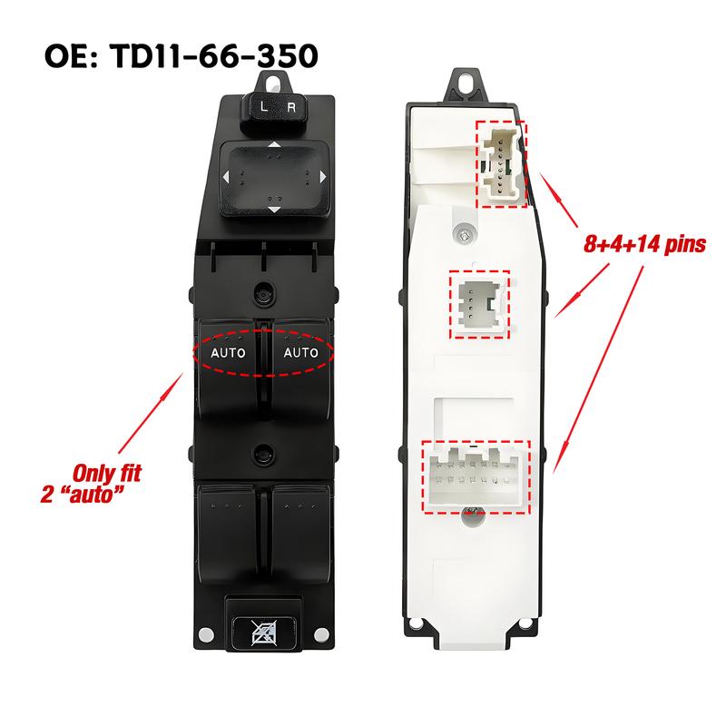 FOR Mazda CX-9 2010 2011 2012 2013 2014 2015,Front Left Electric Power Master Window lifter Control Switch,TD11-66-350 TD1166350
