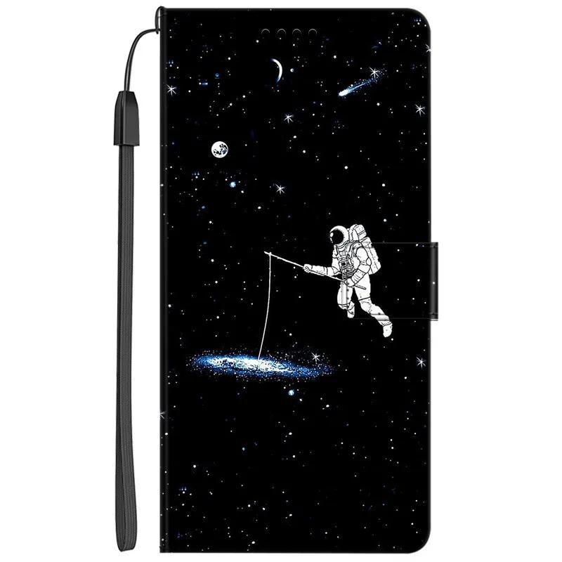 Leather Book Cover For Honor X6c / X6b / X6a Cases Wallet Flip Animal Painted Wallet Stand Book Bags For Honor X6B Cat Cover X6A Honor X6C&Case & Strap