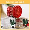 Chic Christmas Car Decoration Ribbon Set In Charming Red And Gray For Stylish Design
