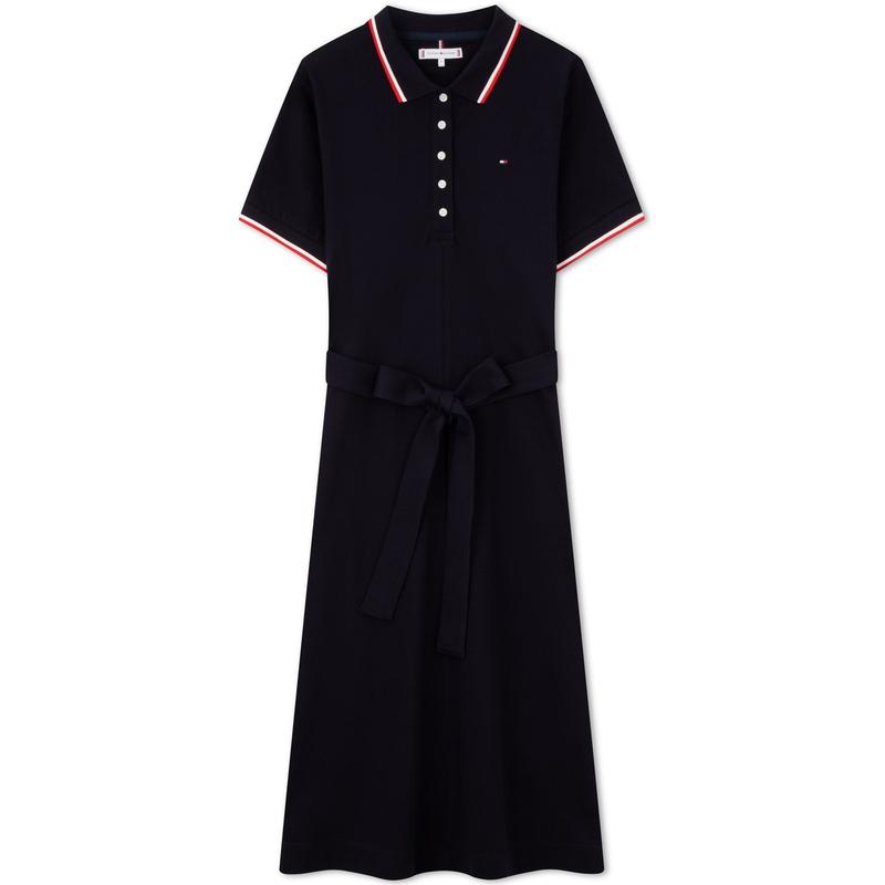 Tommy Hilfiger Elegant Casual Five-Button Waist-Tie