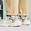 Anta Trendy Versatile Thick Sole Soft Bottom Wear Resistant Height Increasing Low Top Casual Shoes Men Casual Shoes White Brown 912428810-3