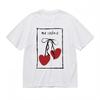 Women's T-shirt With Parisian Sweetheart Graphic Unisex White 100% Cotton Tops