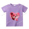 Hazbins Hotel Series Boys Girls TShirt Cute Kids Short Sleeve Tops Cartoon Print Child Clothing Summer Funny Birthday Gifts