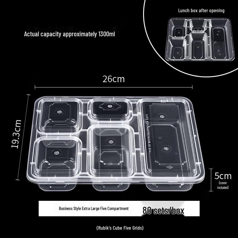 Qiwei Disposable Compartmented Meal Prep Containers