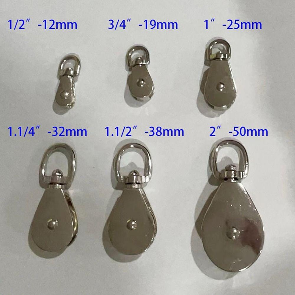 1Pcs Single/Double Wheels Moving Pulley 43/58/86mm Metal Sheave Messenger Pulley  Tackle Lifting