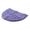 Semicircular Chenille Non Slip Bath Mat Carpet Rug Absorbent Bathroom Shower Mat with Anti Skid Backing for Floor Protection