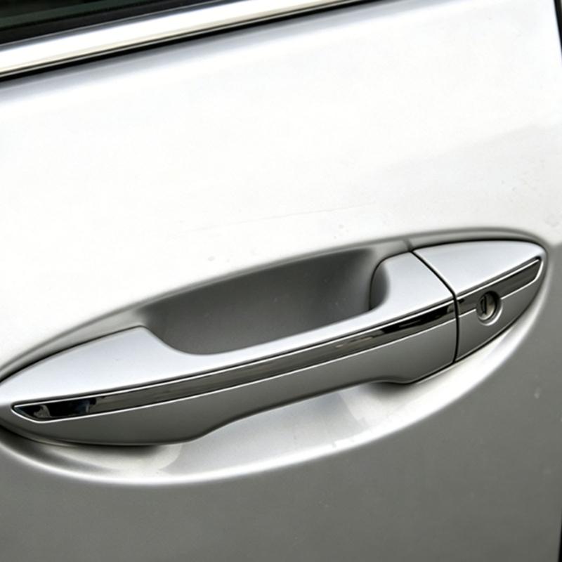 Door Handle Cover Trim 2014-2018, ABS Exterior Replacement Cap with Insert Detail for Daily Wear Cleanup Use Part