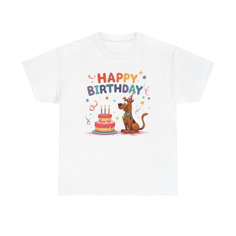 Happy Birthday Dog T-Shirt | Cute Birthday Cake Puppy Tee 100