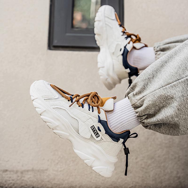 New Fashion New Men's Fashion Casual Low Top Sports Shoes Students Thick Sole Comfortable Sneakers Boys Male Classic Breathable Basketball Shoes