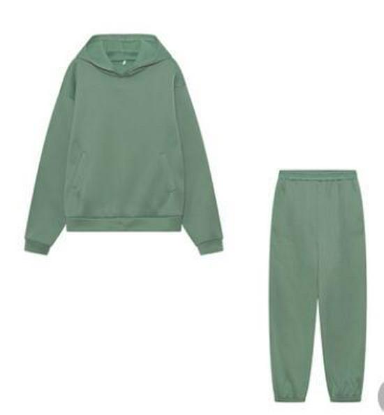 Europäischer & Amerikanischer Lässiger Damen-Sweatshirt- und Hosen-Set mit Verdickten Langärmeln