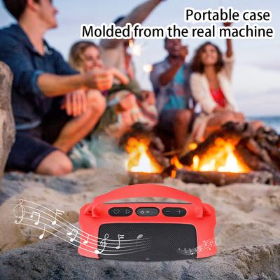Silicone Cover Case with Shoulder Strap Travel Carrying Protective Gel Soft Skin for JBL Charge 5 Wi-Fi & JBL Charge 5 Speaker