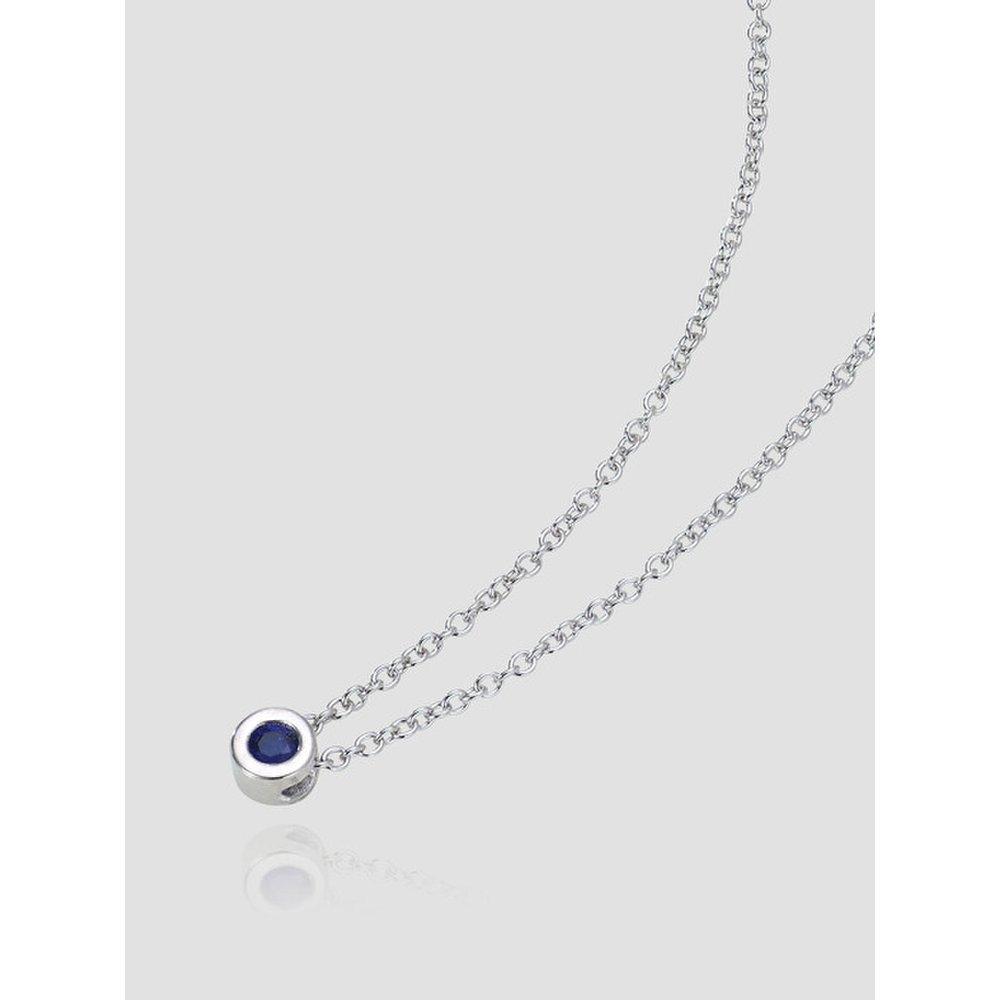 Daily Bezel Necklace _Blue 40-45Cm