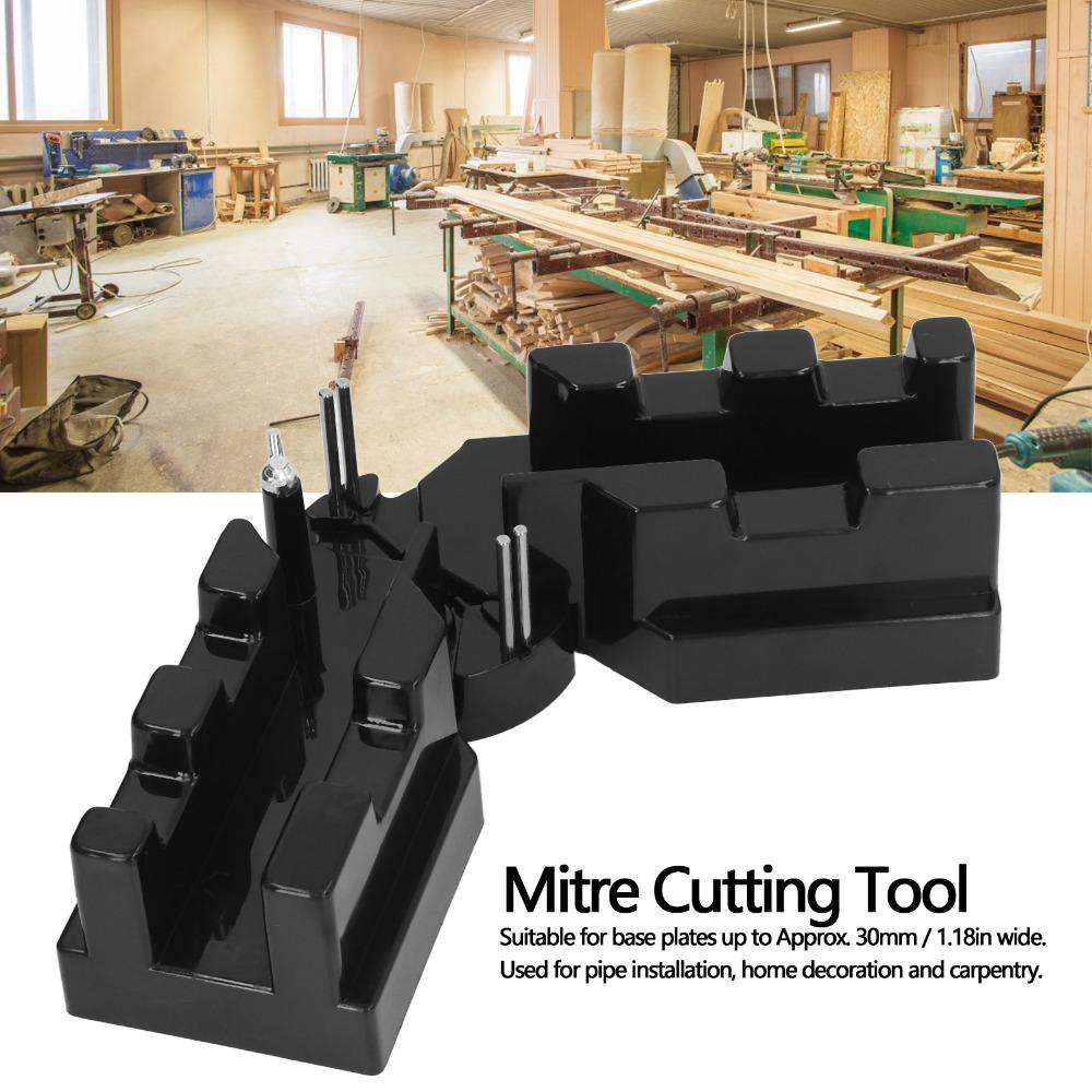 2 in 1 Design Mitre Measuring Tool ABS Material Black Color Mitre Cutting Tool High Accuracy Angle Finder Building Trades