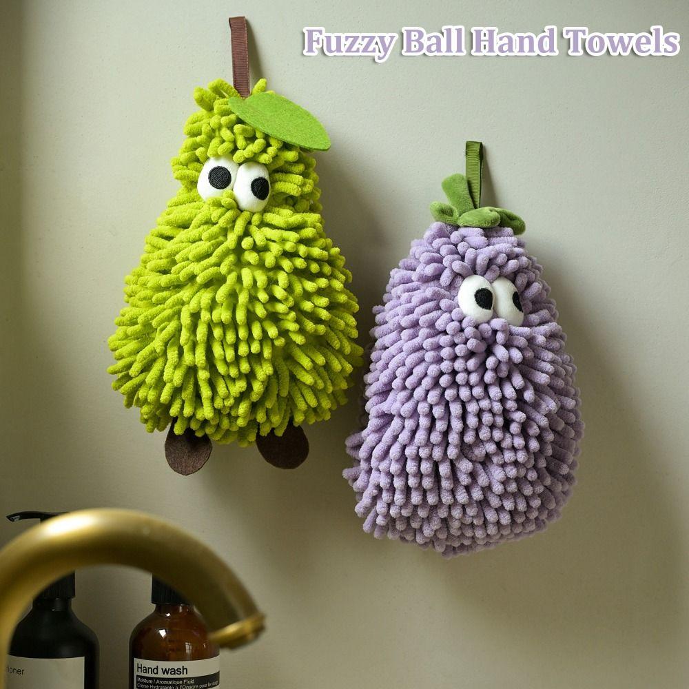 New Chenille Fuzzy Ball Hand Towels Absorbent Quick Dry Wipe Hand Towel Thickened Deodorizing Wipe Handball